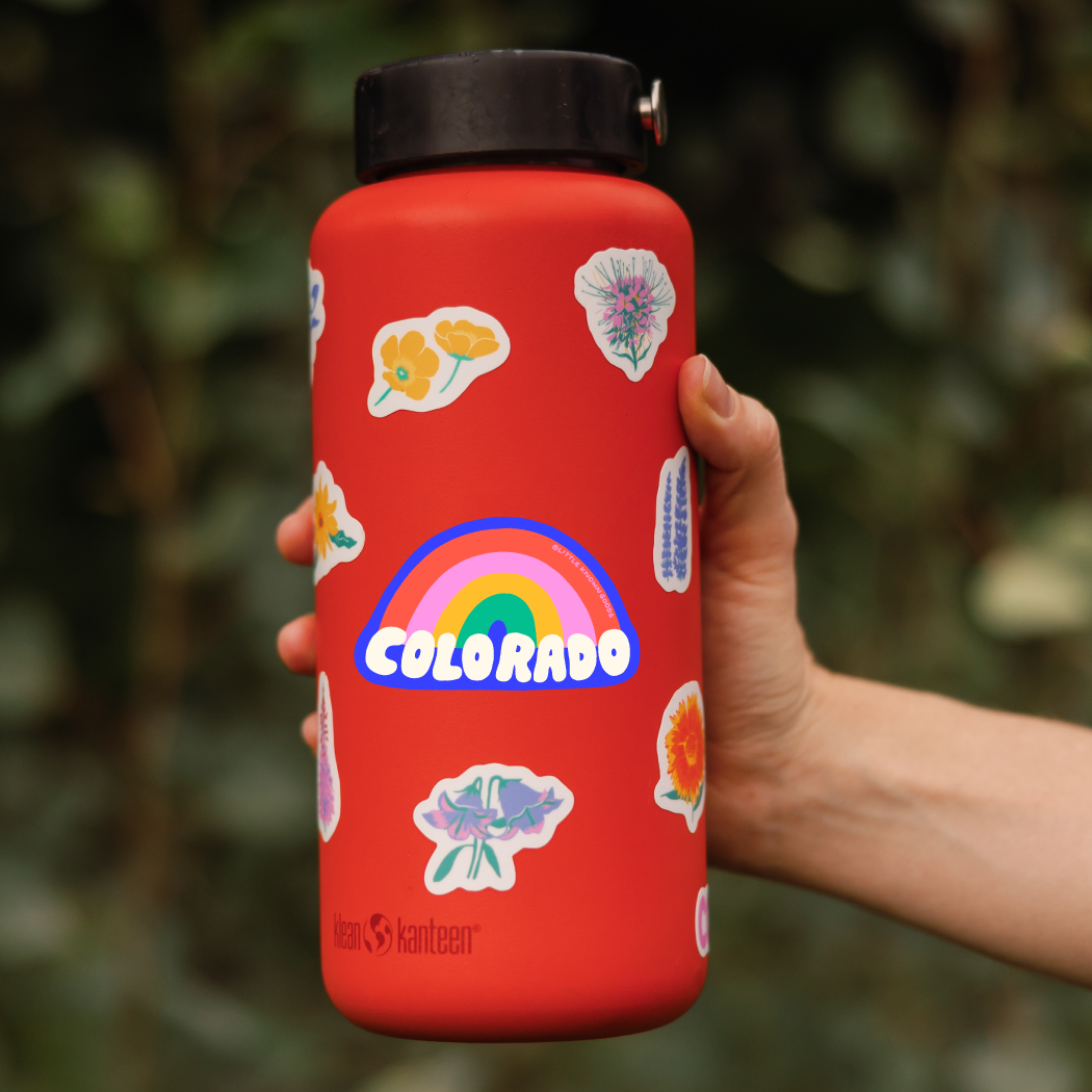 Colorful Colorado Rainbow Sticker
