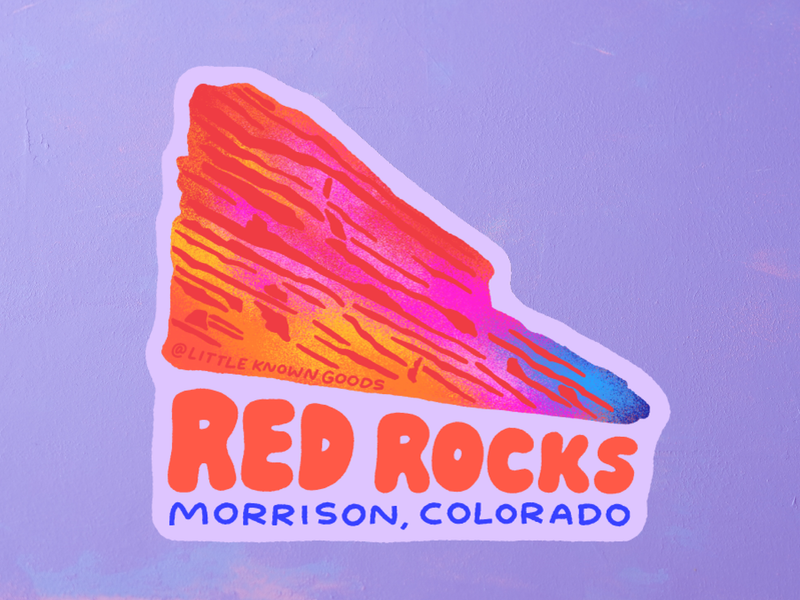 Red Rocks Morrison Colorado Sticker