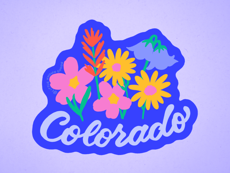 Colorful Colorado Wildflower Sticker