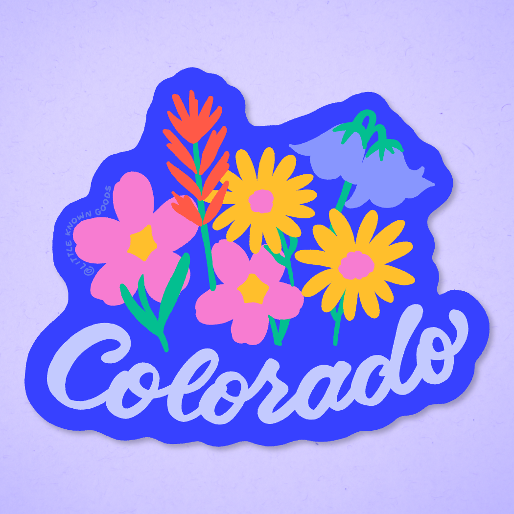 Colorful Colorado Wildflower Sticker