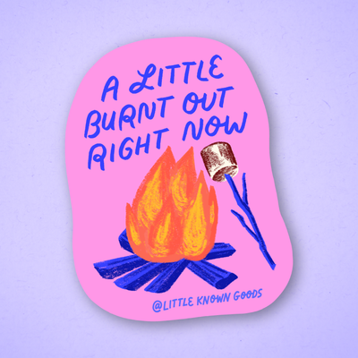 Burnt Out Campfire Cozy Sticker