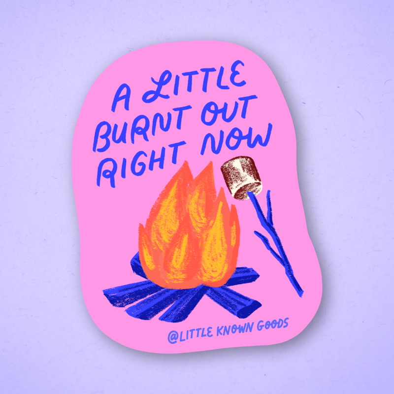Burnt Out Campfire Cozy Sticker