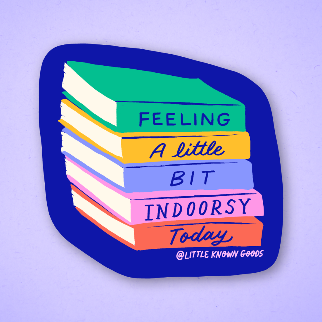 Indoorsy Stack of Books Cozy Sticker