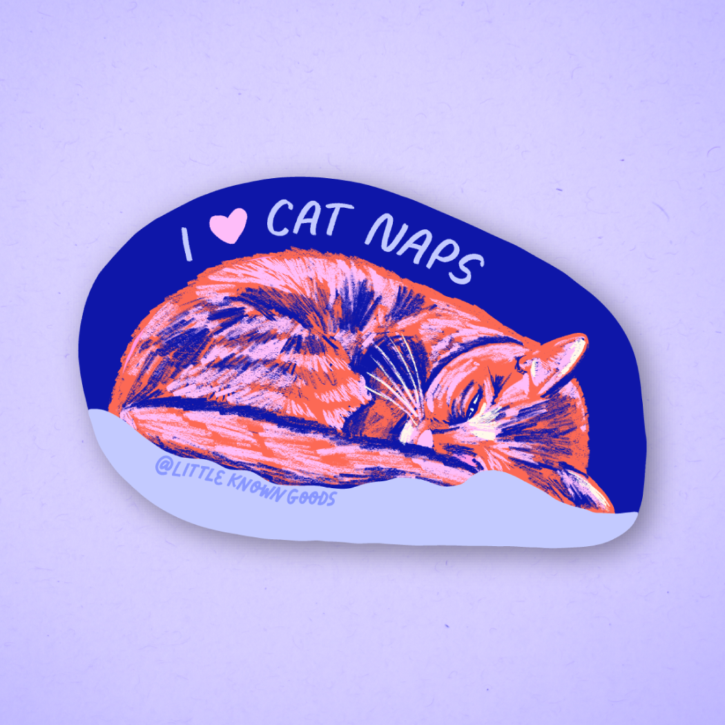 Cat Naps Cozy Sticker