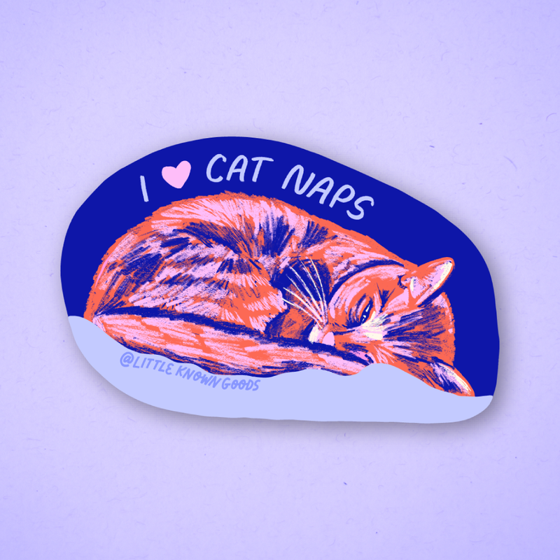 Cat Naps Cozy Sticker