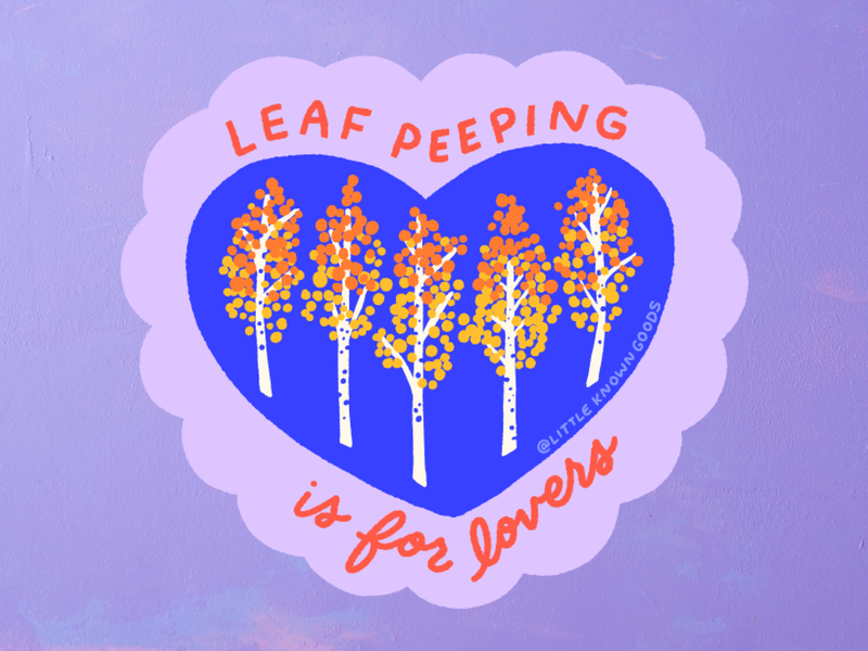 Leaf Peeping is for Lovers Sticker