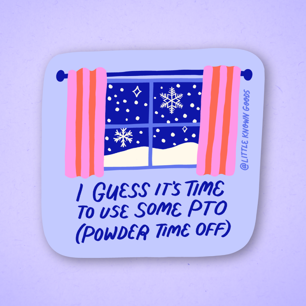 Powder Day Cozy Sticker