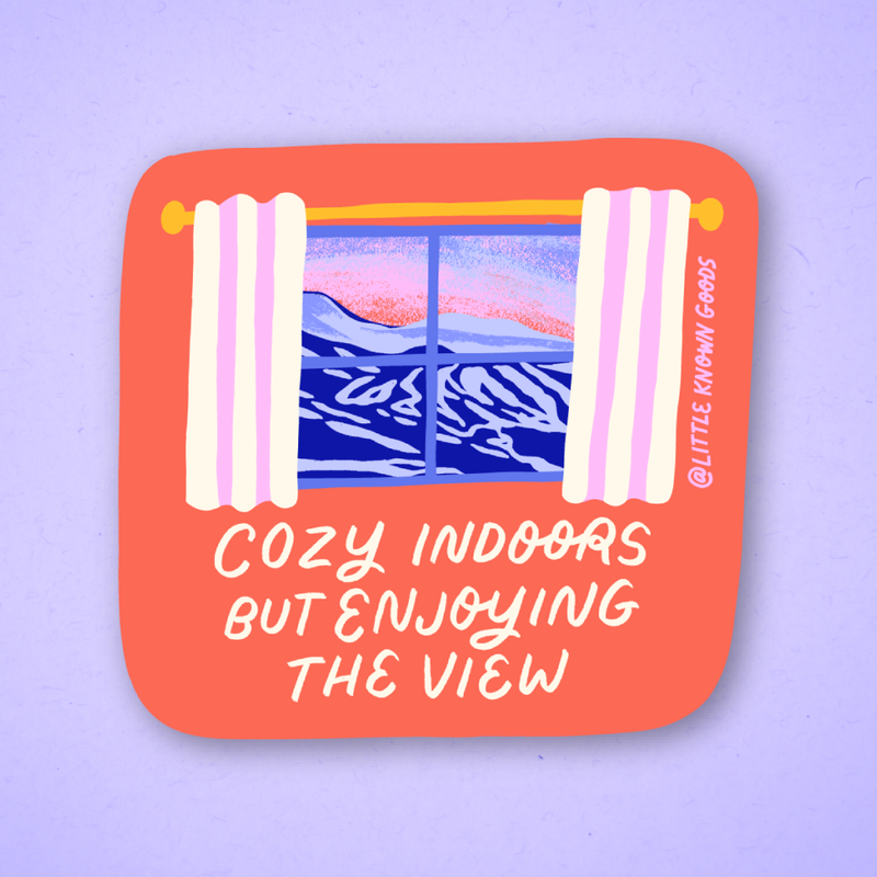 Cozy Indoors Sticker