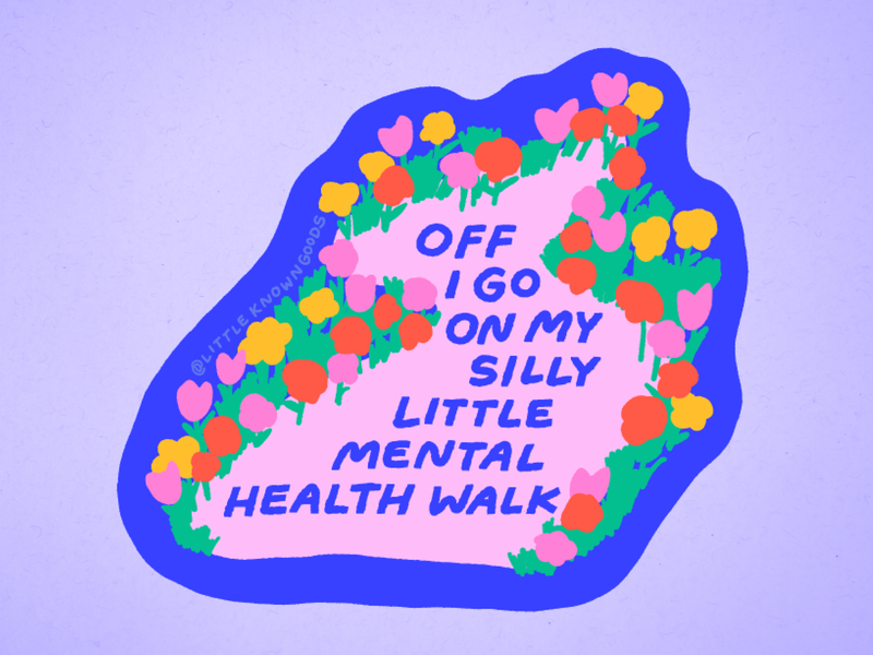 Silly Little Mental Health Walk Sticker