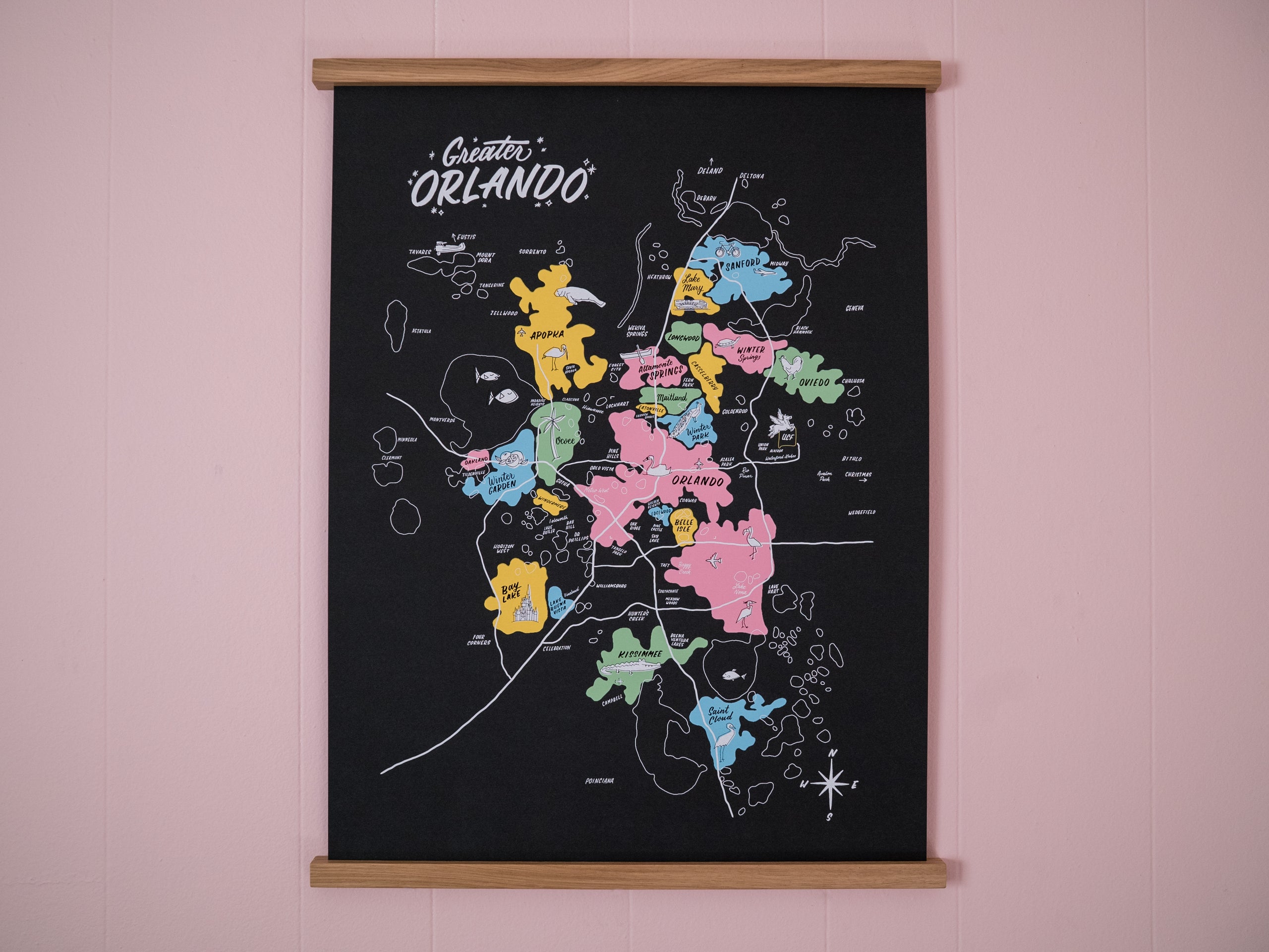 Greater Orlando Map Poster - 18×24ʺ