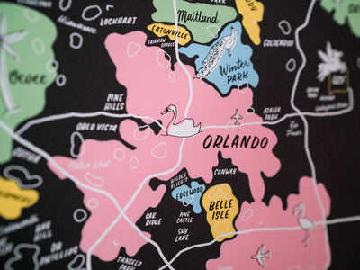 Greater Orlando Map Poster - 18×24ʺ