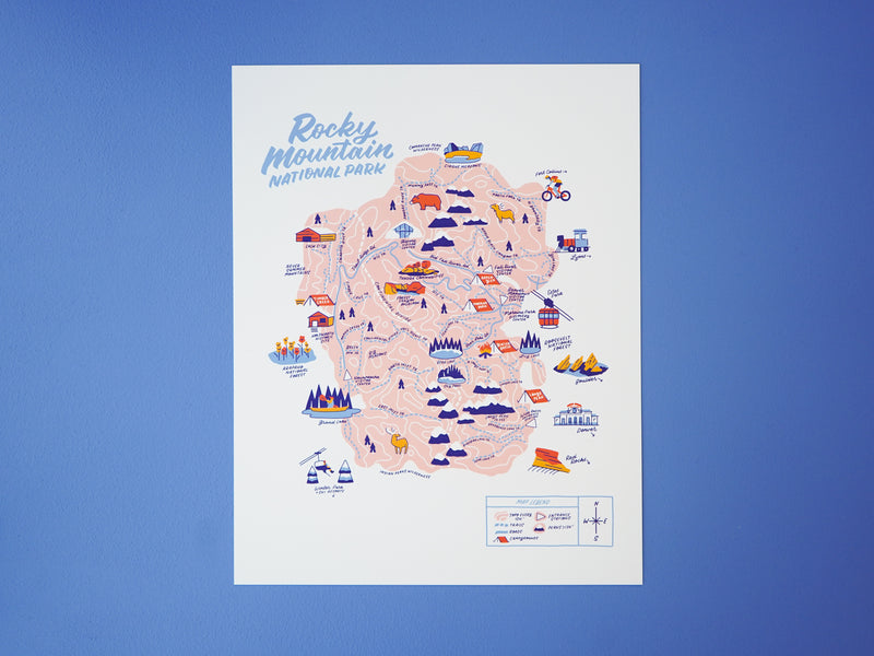 Wholesale — Rocky Mountain Nat’l Park Map - 11x14"