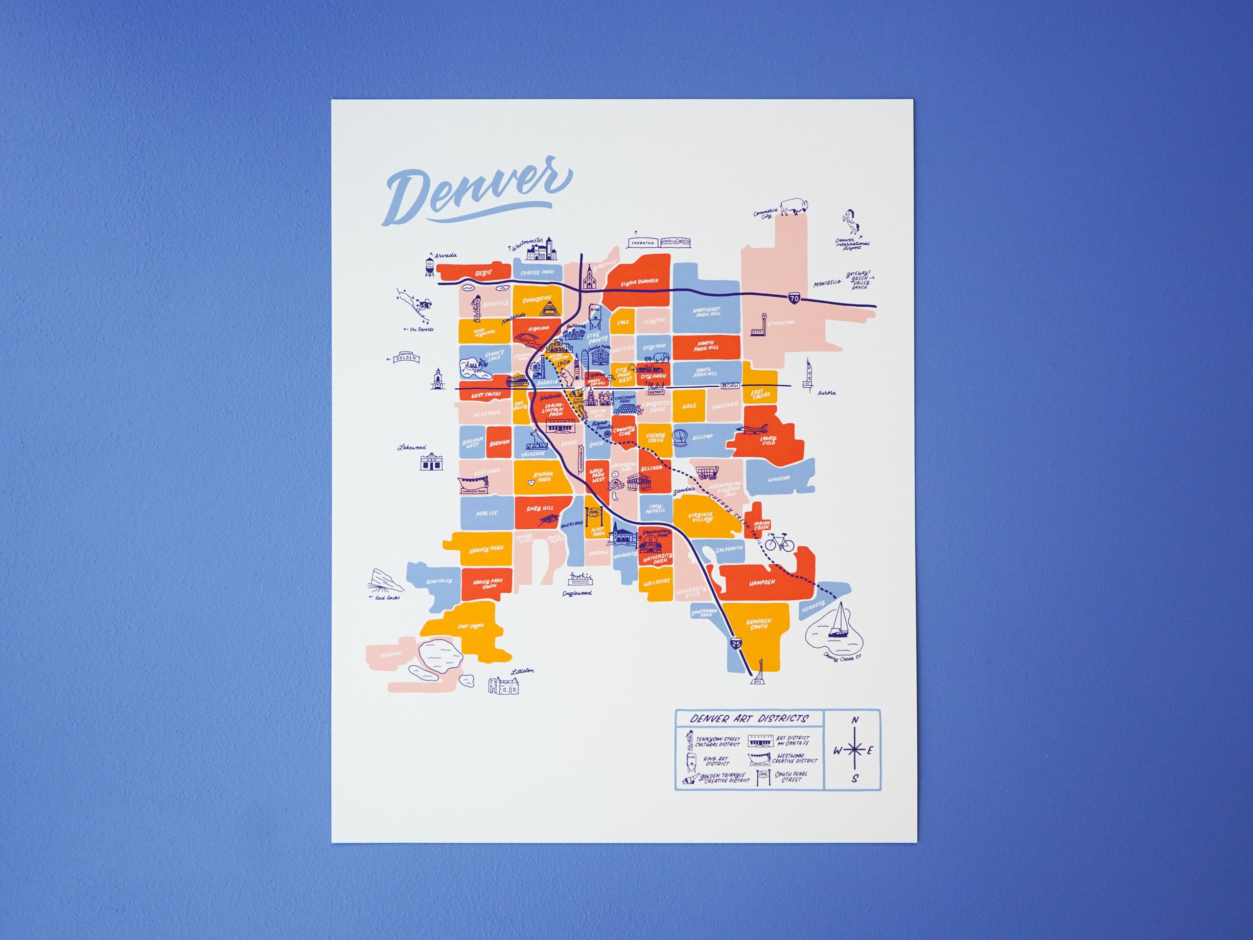 Wholesale — Denver Map - 11x14"