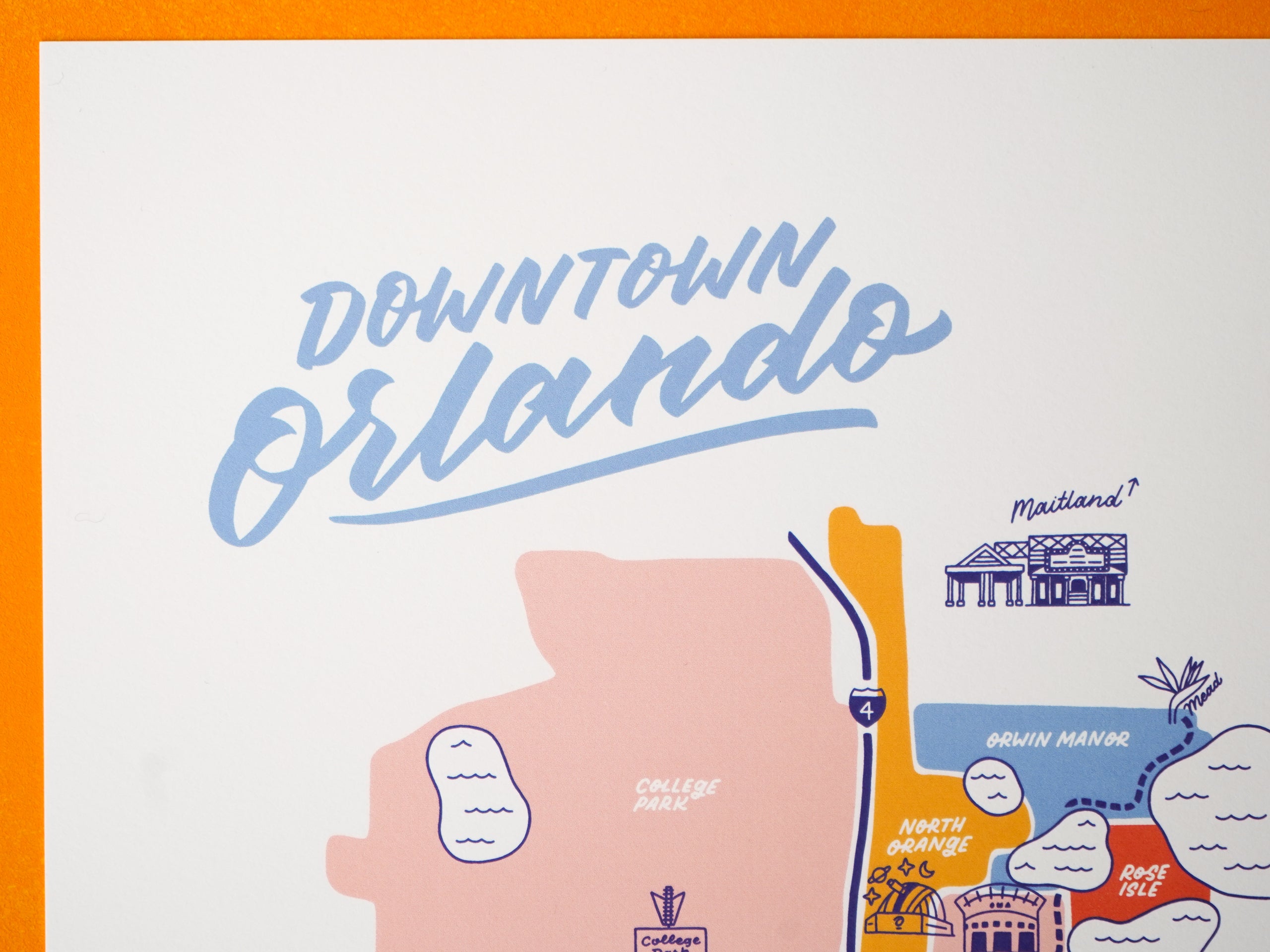 Wholesale — Orlando Downtown Map - 11x14"