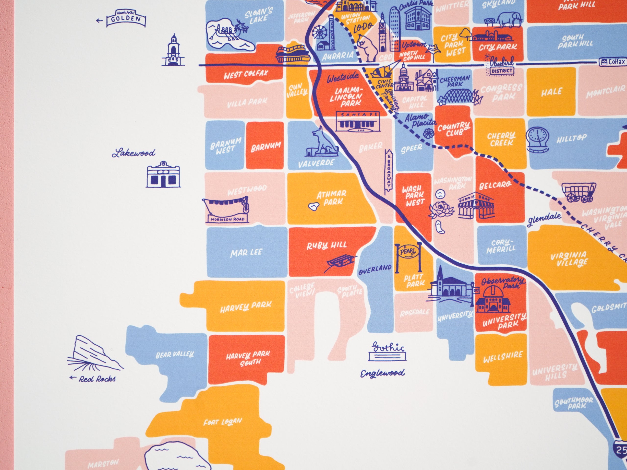 Wholesale — Denver Map - 11x14"