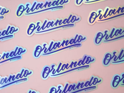 Orlando Holographic Sticker
