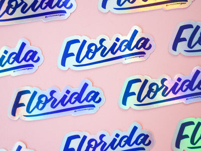 Wholesale — Florida Holographic Sticker