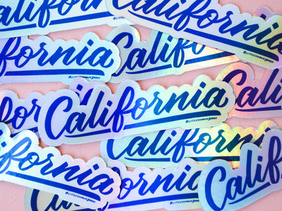 California Holographic Sticker