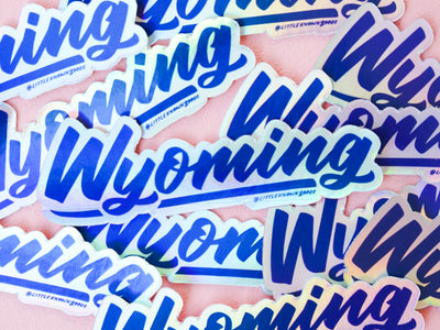 Wyoming Holographic Sticker