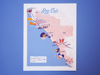 Big Sur Map - 11x14"