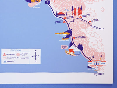 Big Sur Map - 11x14"