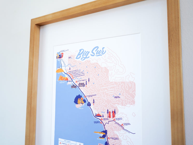 Big Sur Map - 11x14"