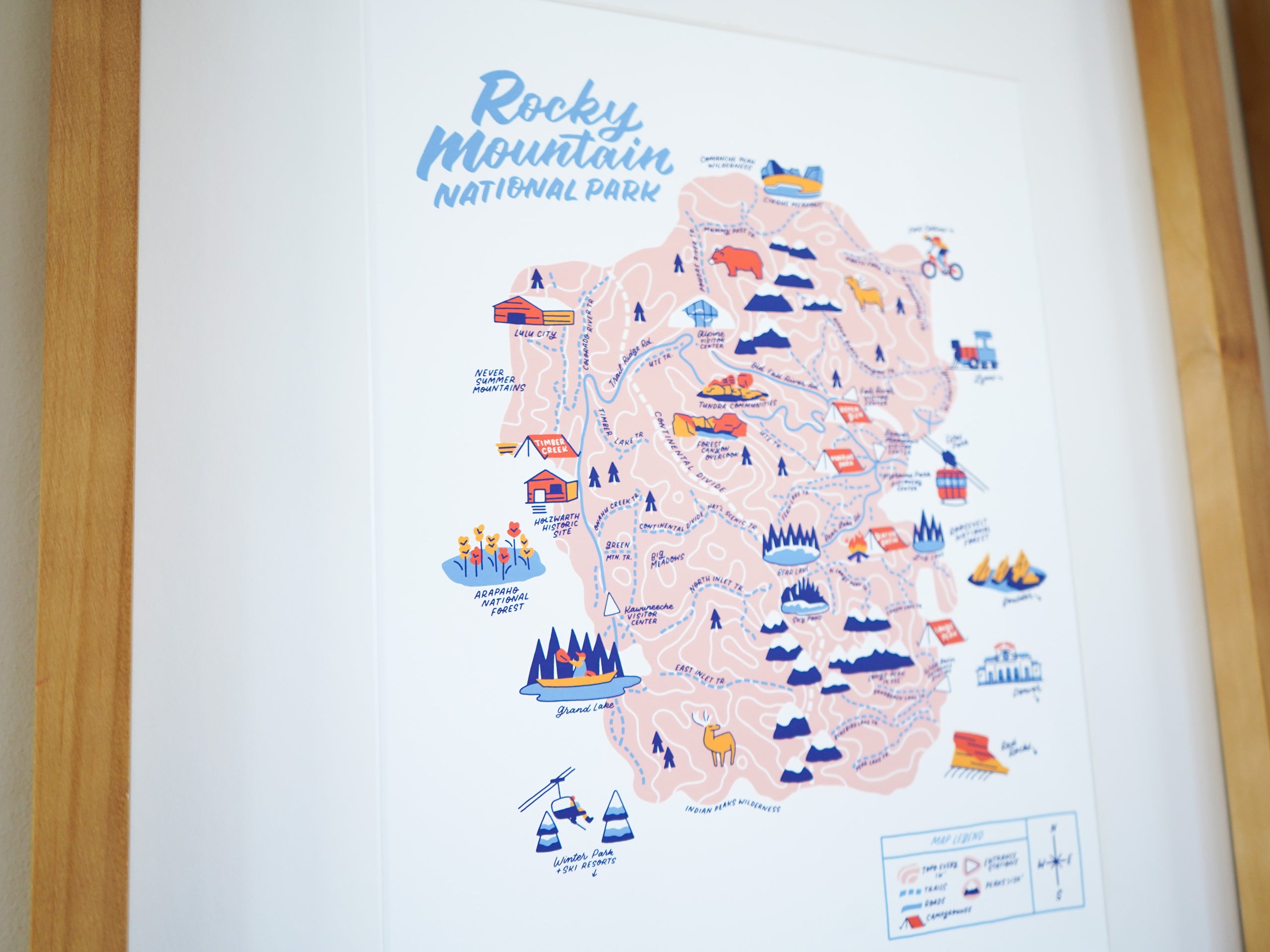 Rocky Mountain Nat’l Park Map - 11x14"