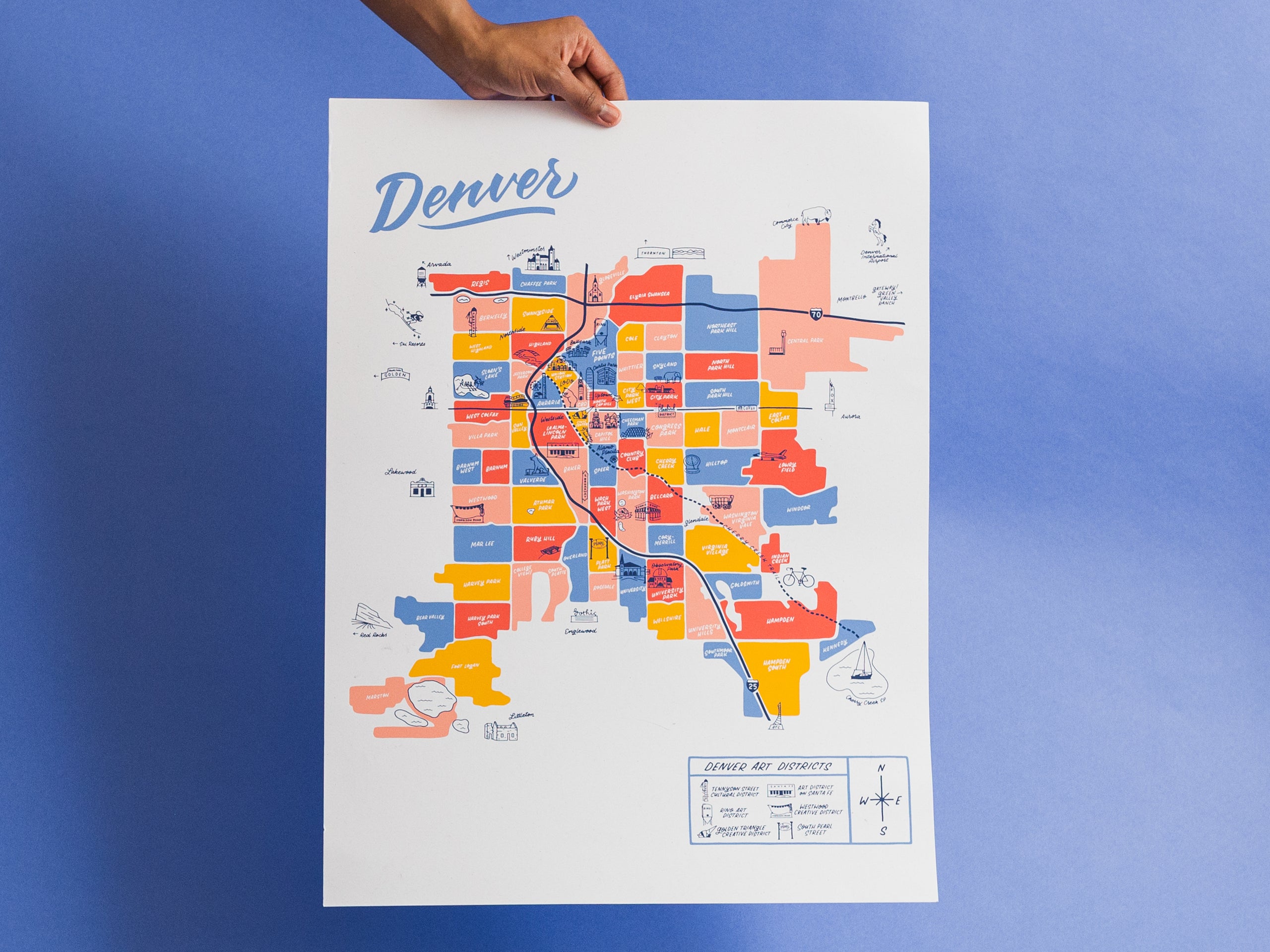 Denver Map Poster - 18x24"